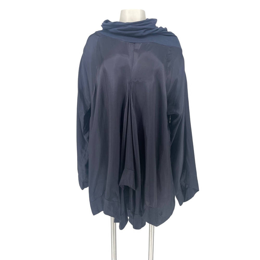 Antonio Marras Navy Draped Cowl Neck Tunic Dress IT 44 US 8 Artisan Avant Garde